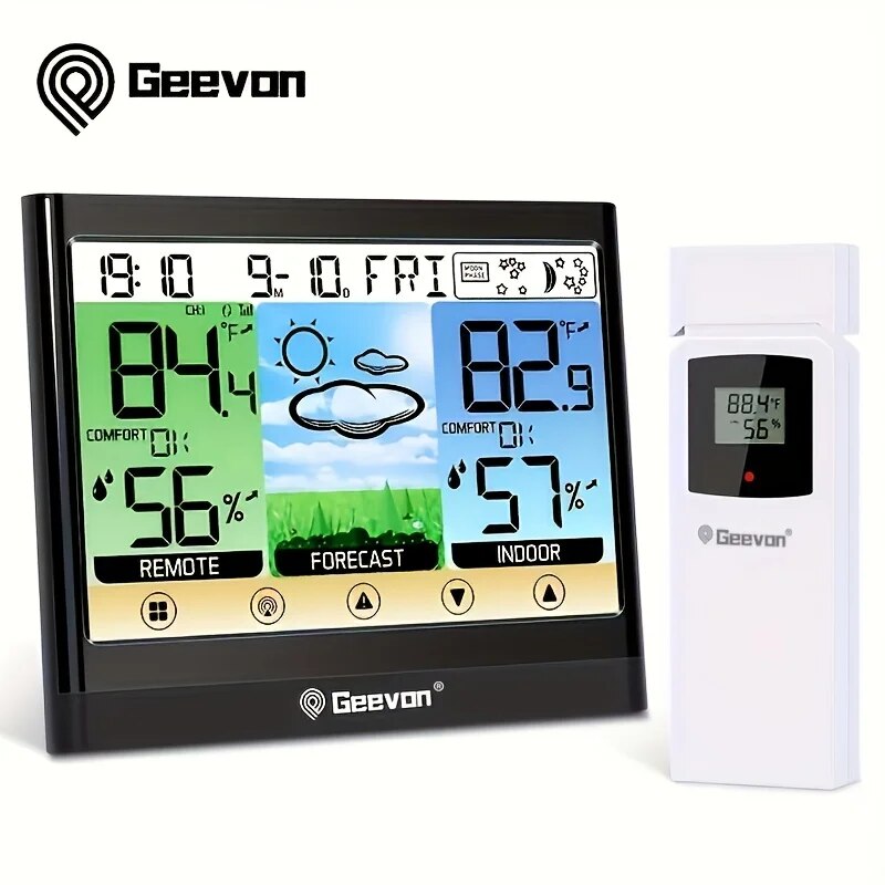 Digital Hygrometer Probe - Geevon Weather Station Wireless Indoor Outdoor