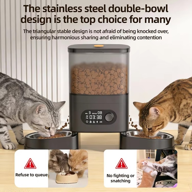 Automatic Pet Feeder Smart Cat - Timer Dual Outlet review and price