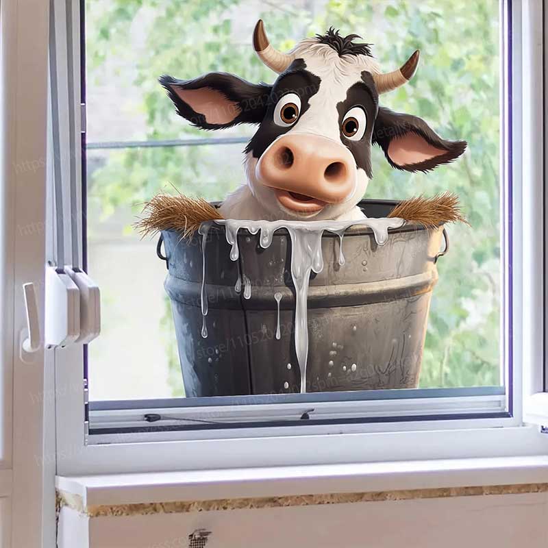 Cute Cow Wall Stickers Self-Ad - Pvc Panel Background review and price